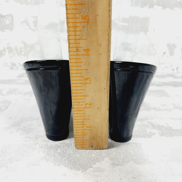 NEW Sincerely Jules Clearly Bohemian Preppy Slip On Clearly Wedge Sandals H583 - Picture 8 of 13